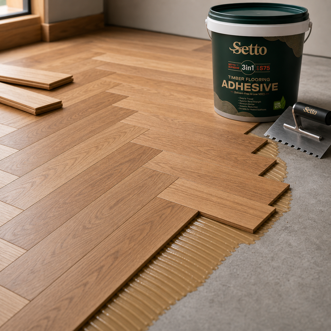 SETTO Supreme S75 timber flooring application